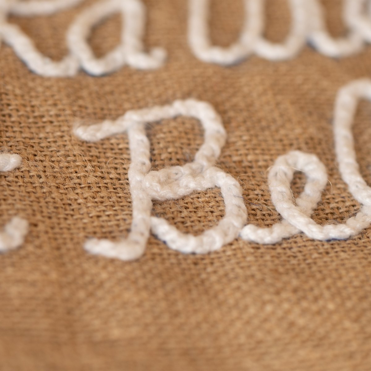 Pochette Jute "La Vie est Belle" naturel, HOME MAISON