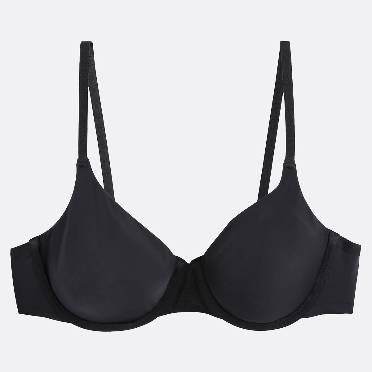 Soutien-gorge emboîtant en microfibre-Invisible noir, LA REDOUTE COLLECTIONS