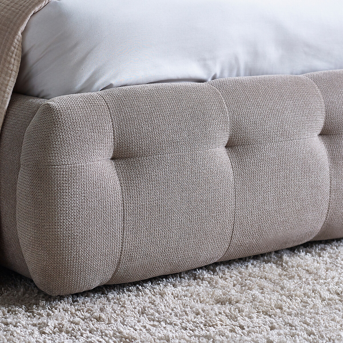 Celeste Buttoned Bed light taupe, SO'HOME