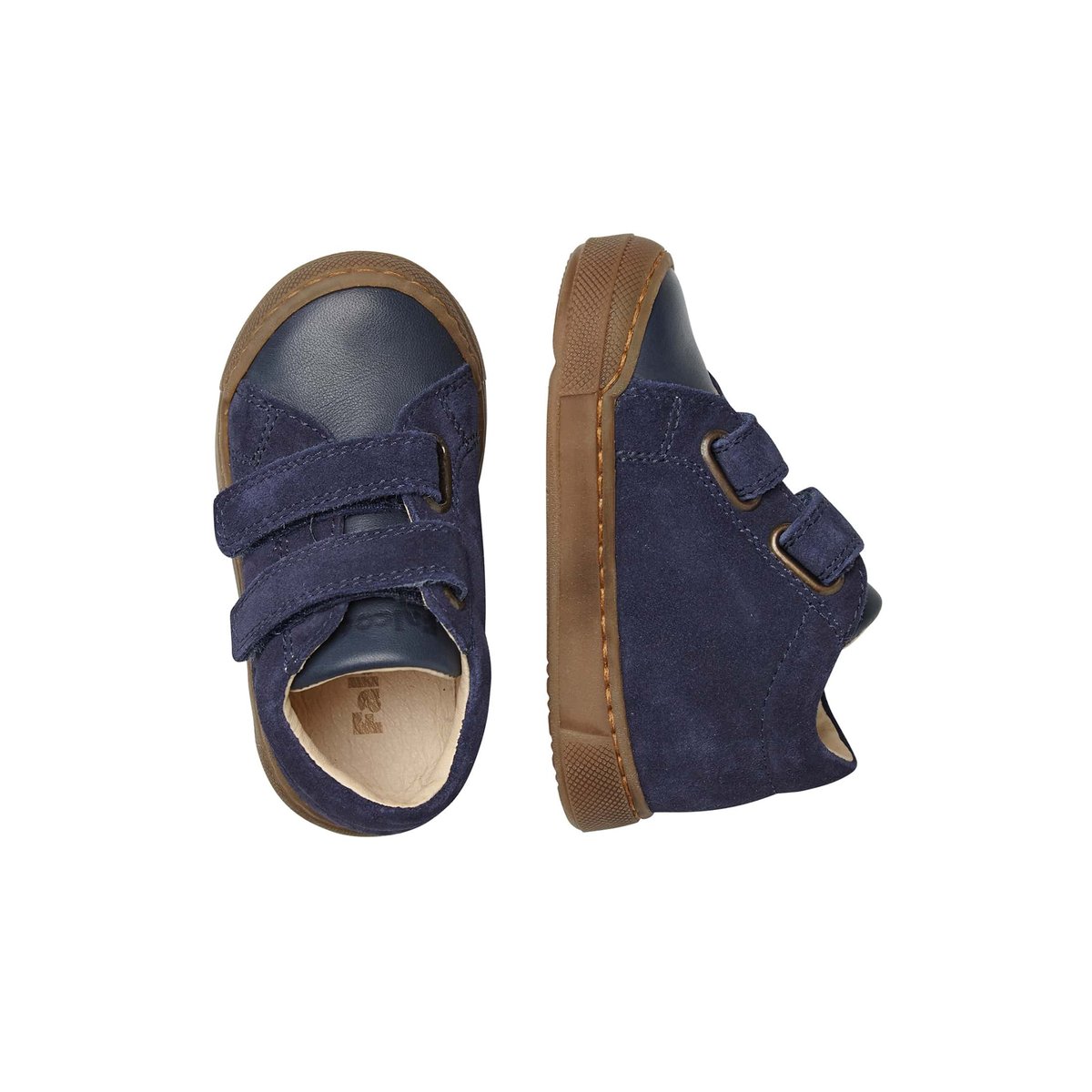 Baskets en cuir et suède SNOPES VL marine, FALCOTTO