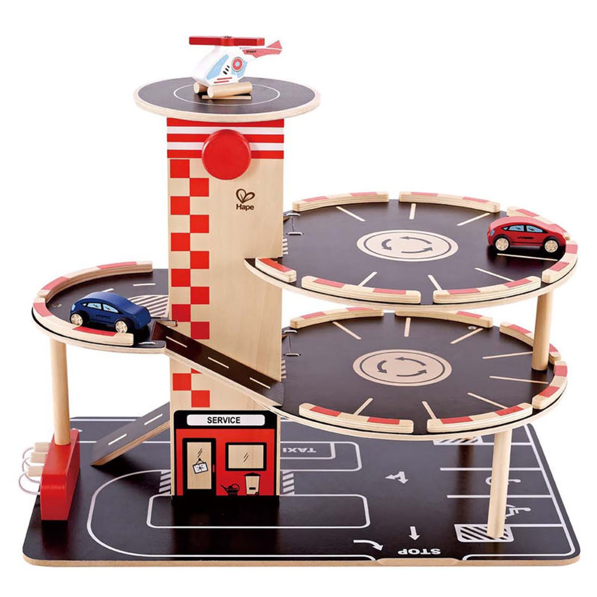 Garage et station service multicolore, HAPE