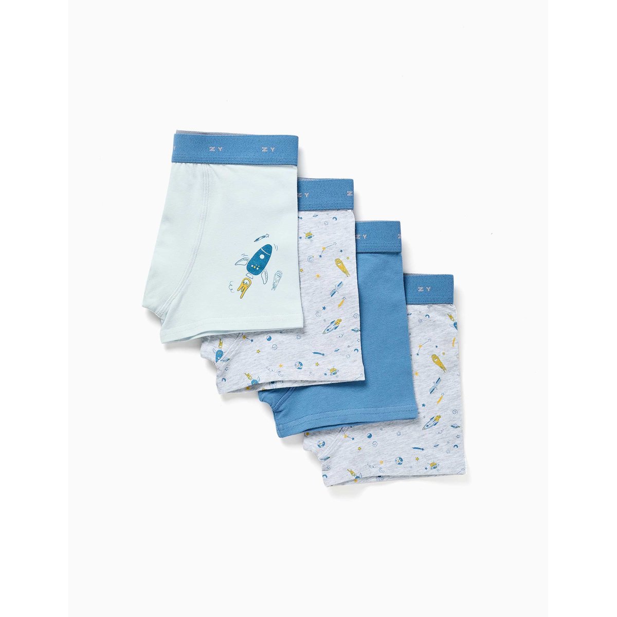 Lot de 4 boxers avec imprimés espace multicolore, ZIPPY