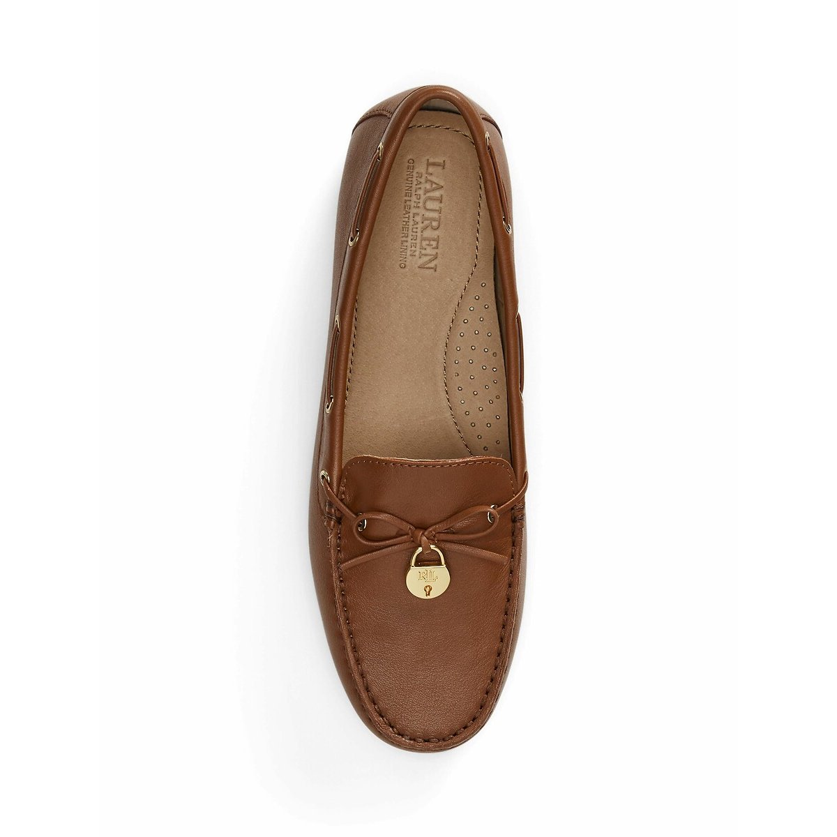 Mocassins bateau en cuir Wylie tan, LAUREN RALPH LAUREN