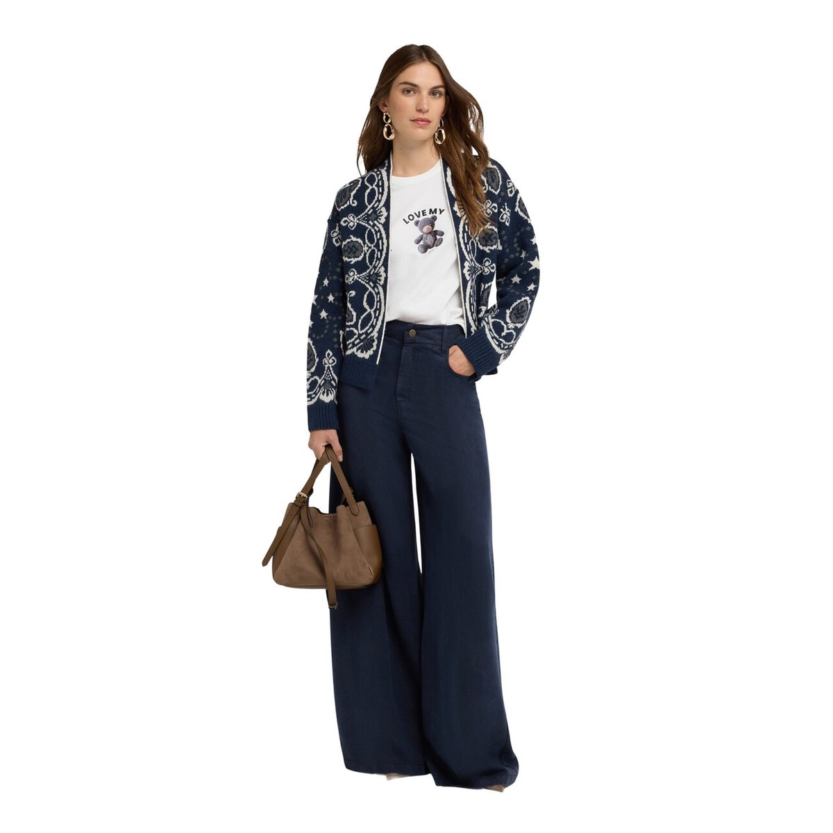 Pantalon palazzo bleu, MOTIVI