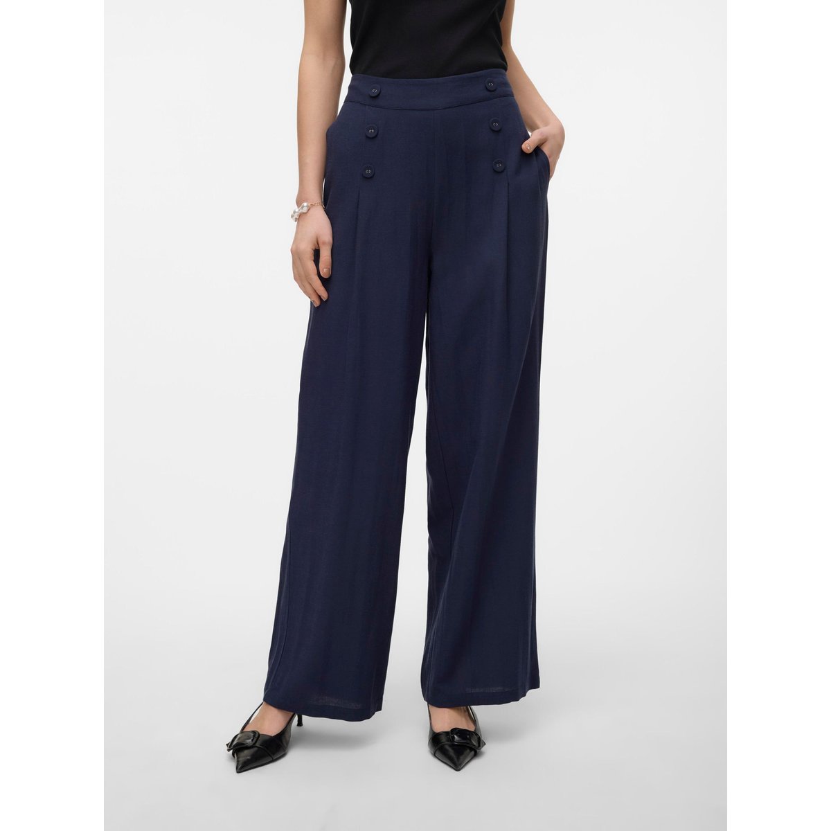 Pantalon À Jambe Large night sky, VERO MODA