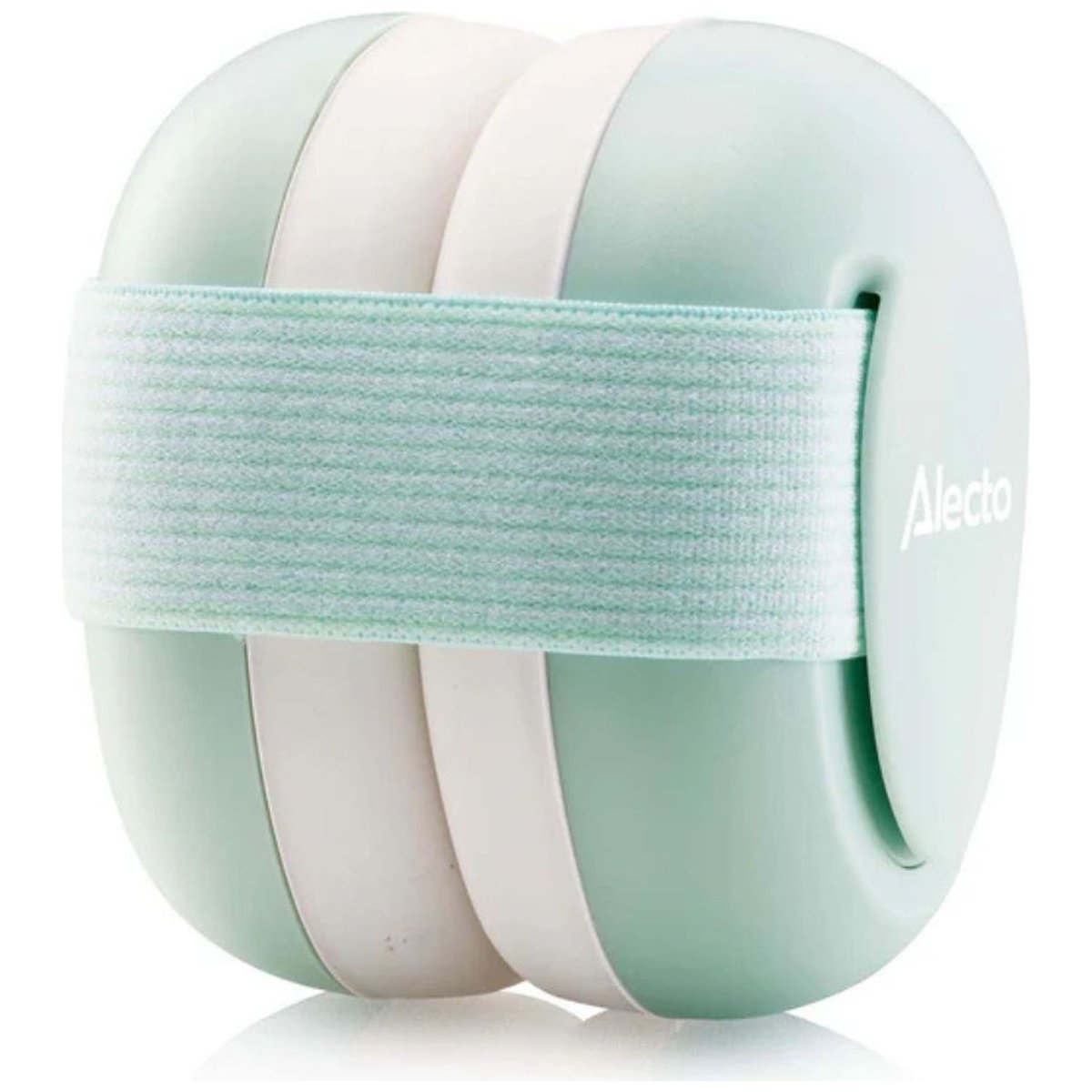 Casque anti-bruit pour bébés blanc, vert d'eau, ALECTO