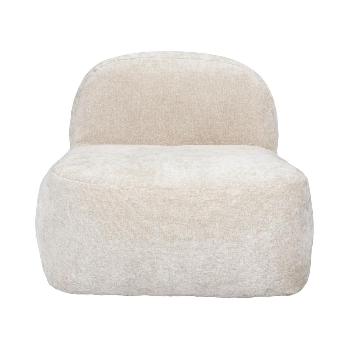 Fauteuil compressé en tissu doux sans montage AUSTIN beige, THE HOME DECO FACTORY