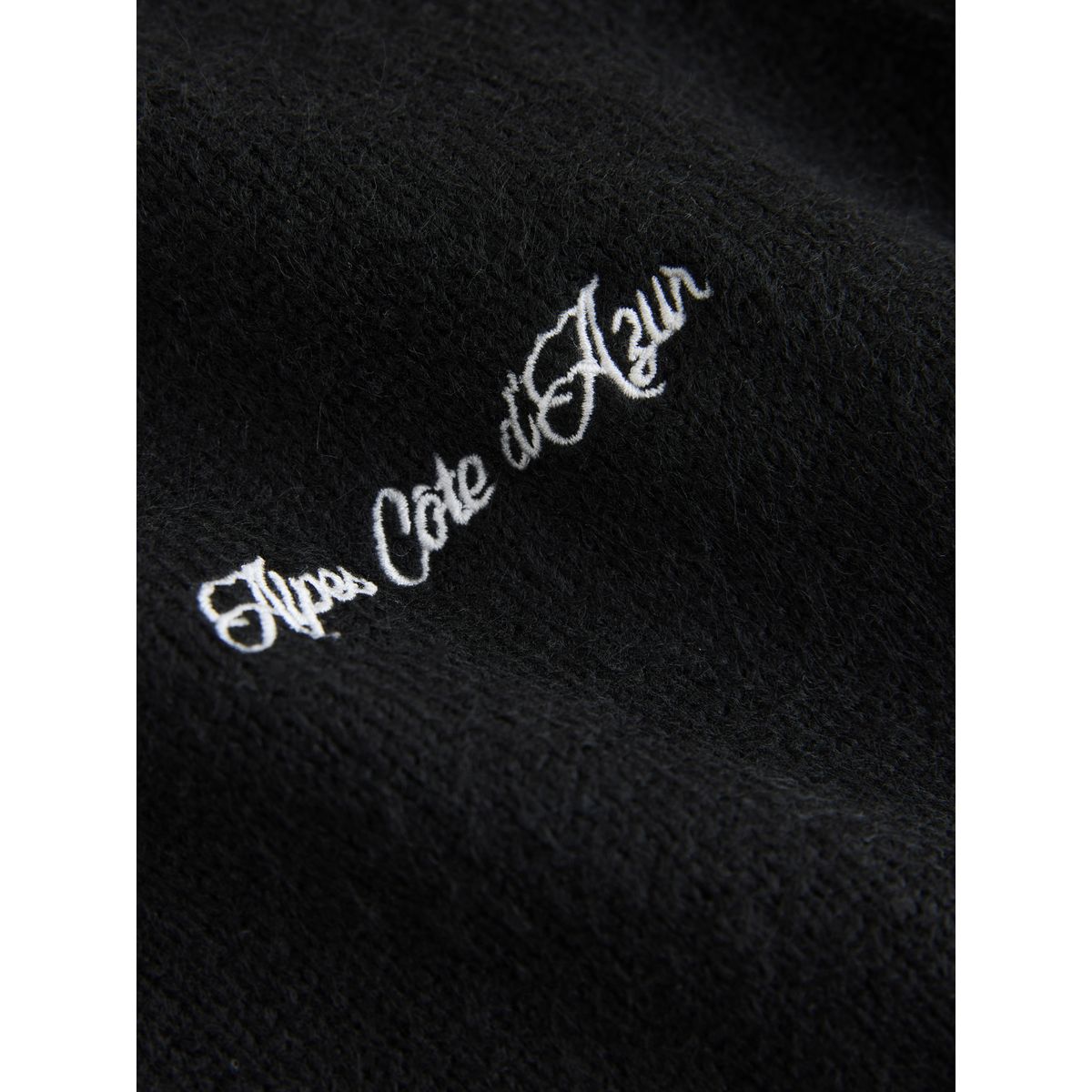 Cardigan regular brodé sur la poitrine noir, NEXT