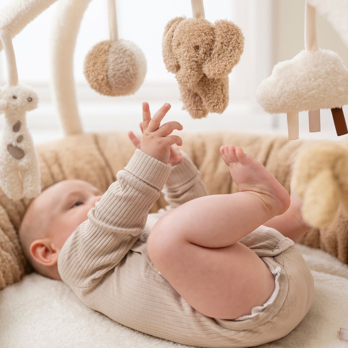 Tapis d'éveil avec arches Teddy marron, écru, beige, NATTOU