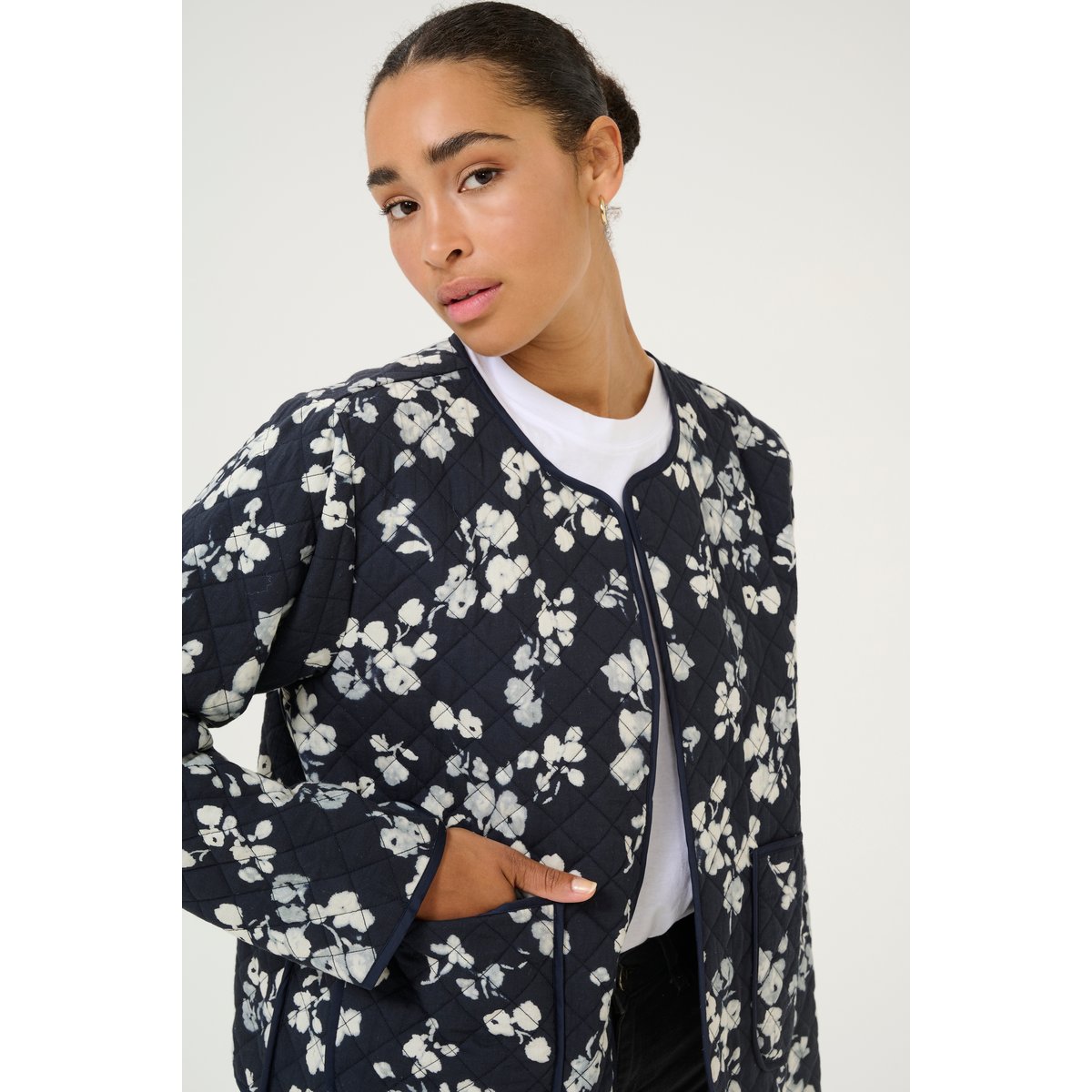 Outerwear imprimé marine flower, KAFFE