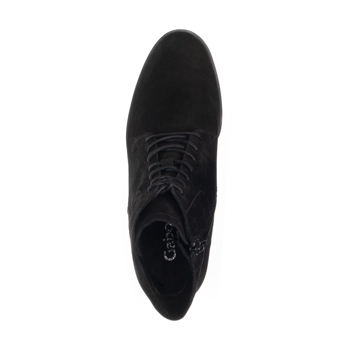 Bottines en cuir à talon décroché noir, GABOR