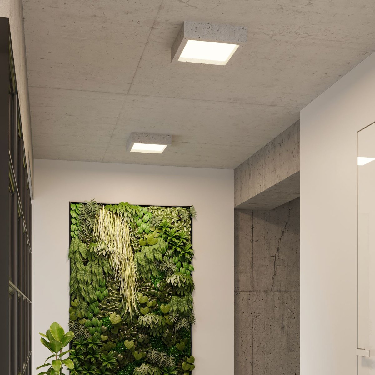 Plafonnier Béton Gris LED 1 Riza gris, EDEN