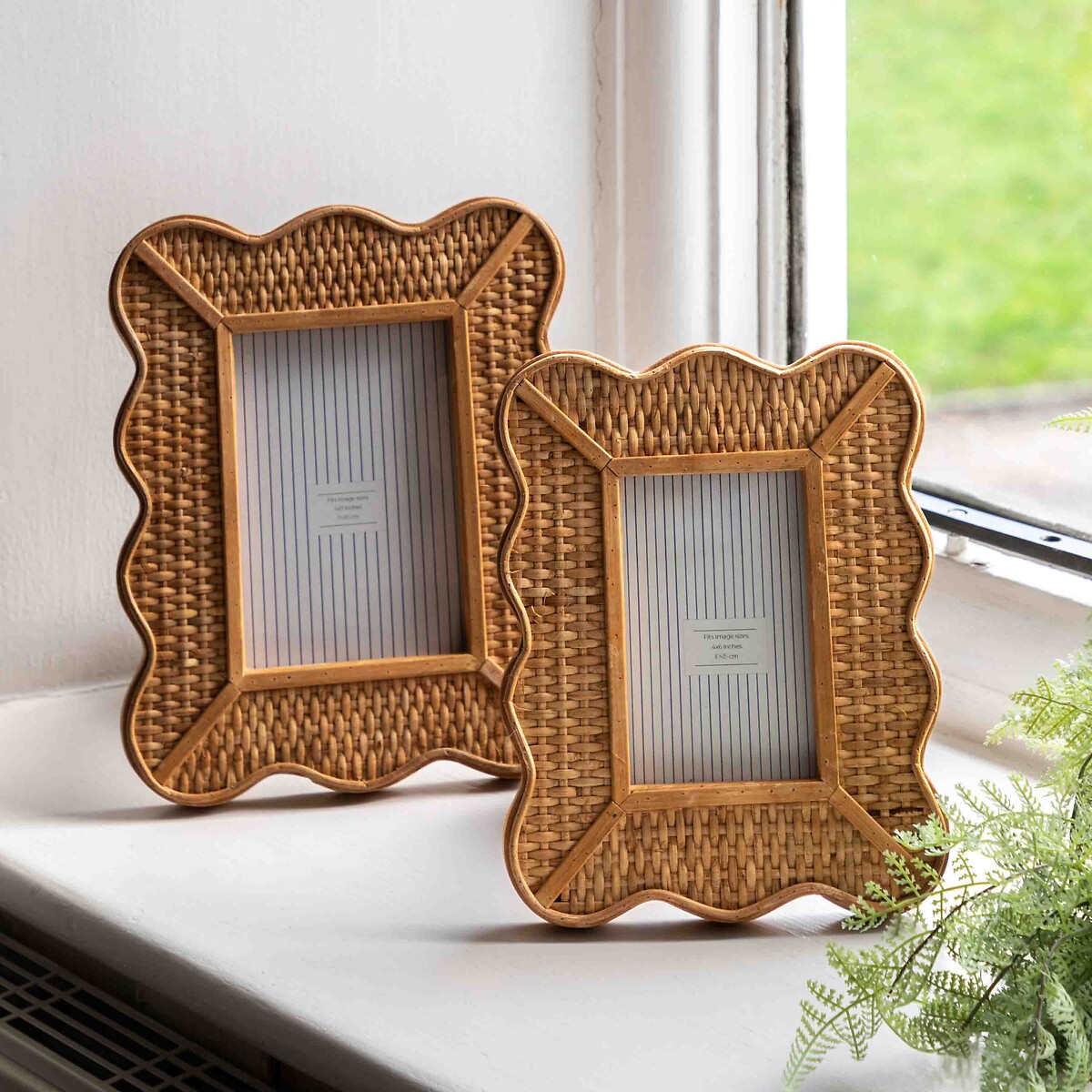 4x6" Ancona Rattan Photoframe natural, ÉDITÉ