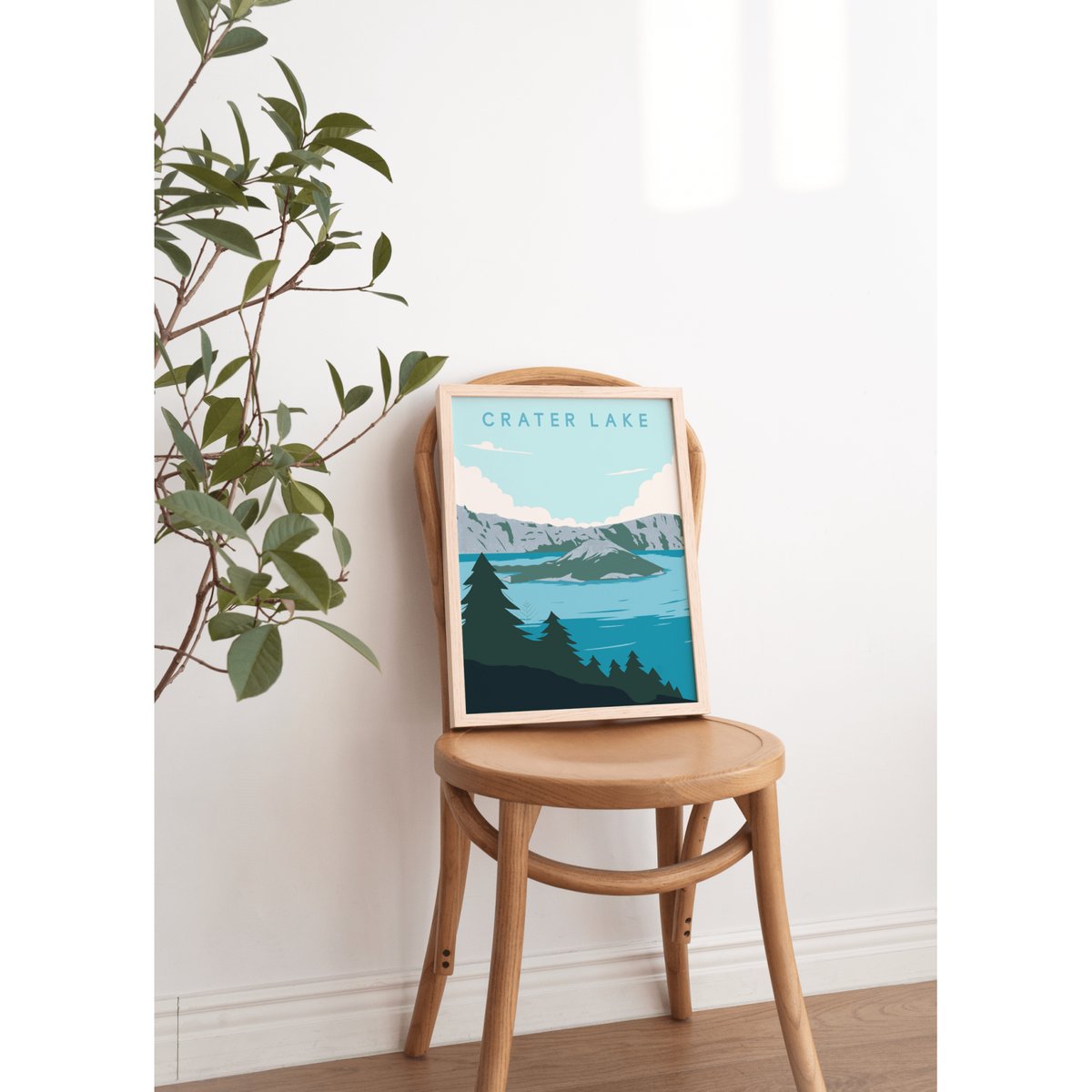 Affiche Crater Lake blanc, L'AFFICHERIE