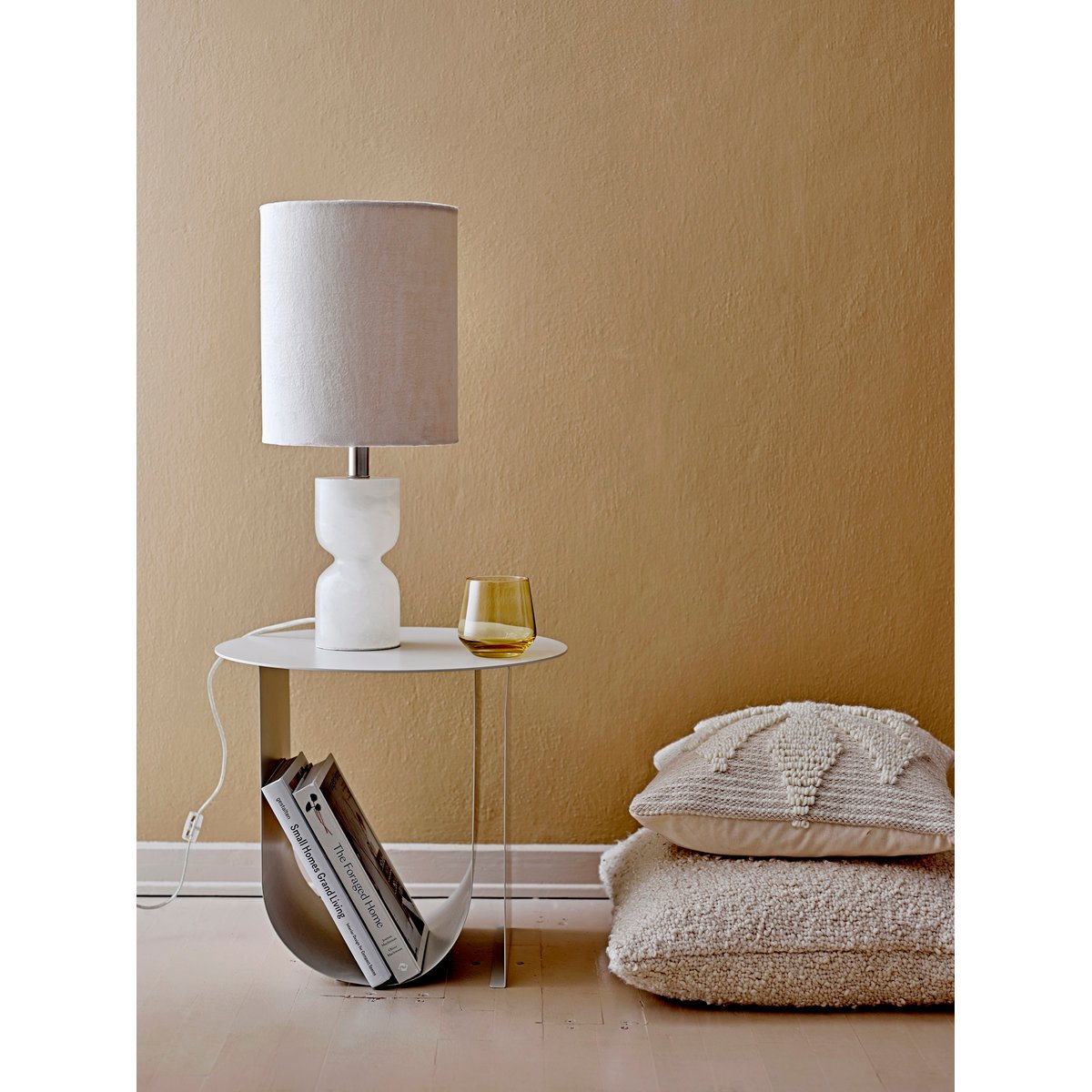 Table d'appoint en métal ronde Cher gris, BLOOMINGVILLE