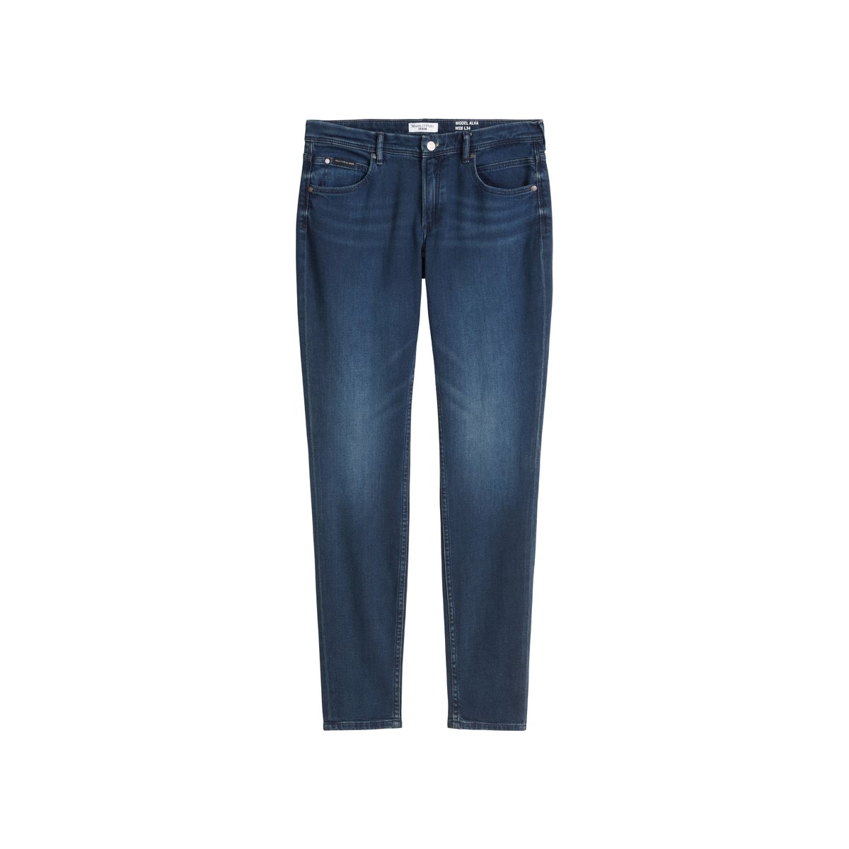 Jeans modèle Alva slim en mélange de coton organique bleu foncé, MARC O’POLO DENIM