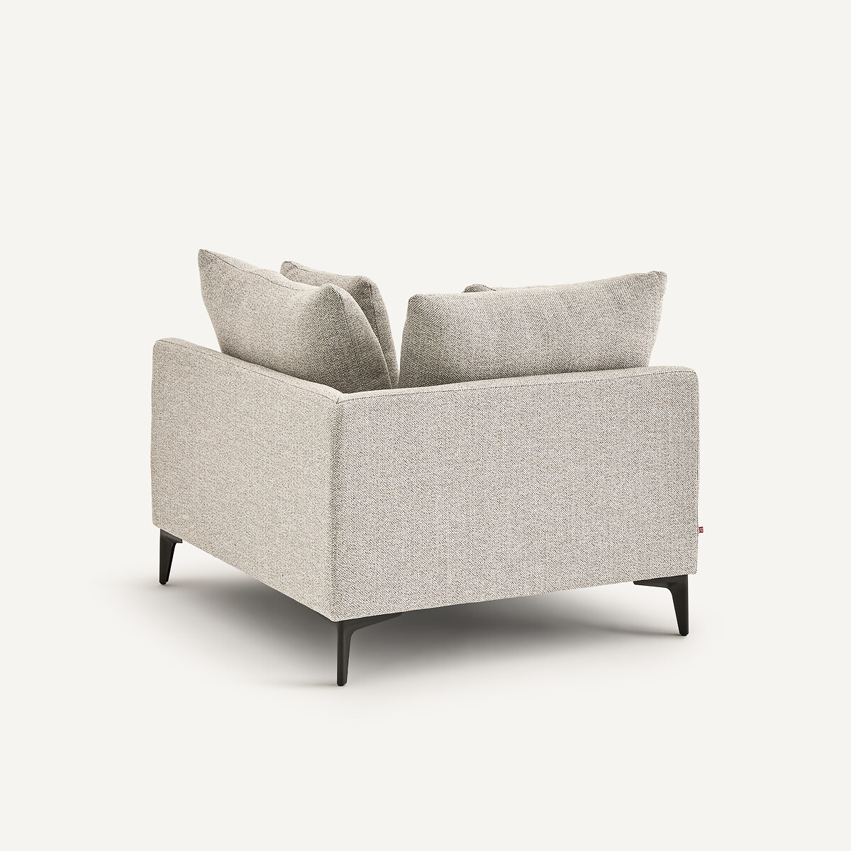 Canapé d'angle en mélange texturé, MODERNISTE gris moyen, EMMANUEL GALLINA X AM.PM
