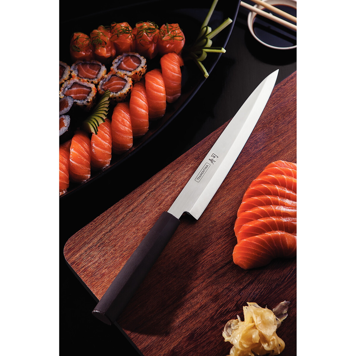 Faca Yanagiba Sushi Silver 9", Tramontina castanho, TRAMONTINA