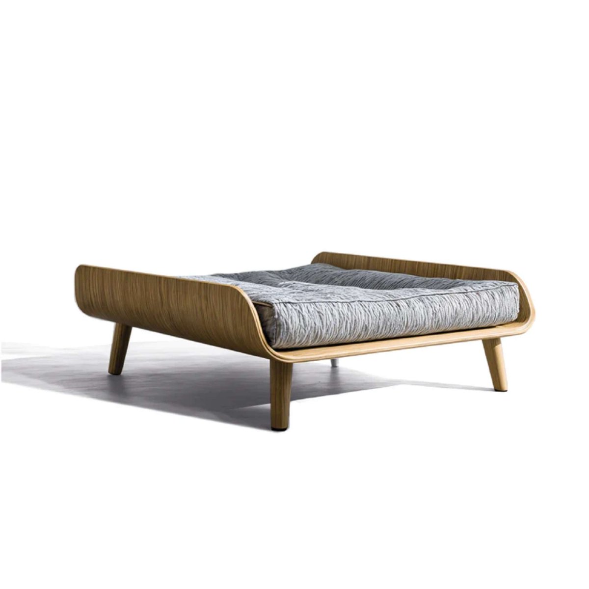 Lit en bois avec coussin pour chat et chien Almo Light beige, MAMAPETZ