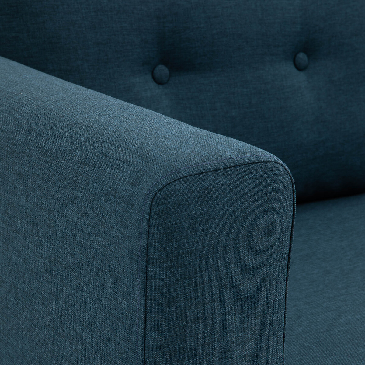 Canapé convertible, tissu texturé, 2 places, Udel bleu de prusse, SO'HOME