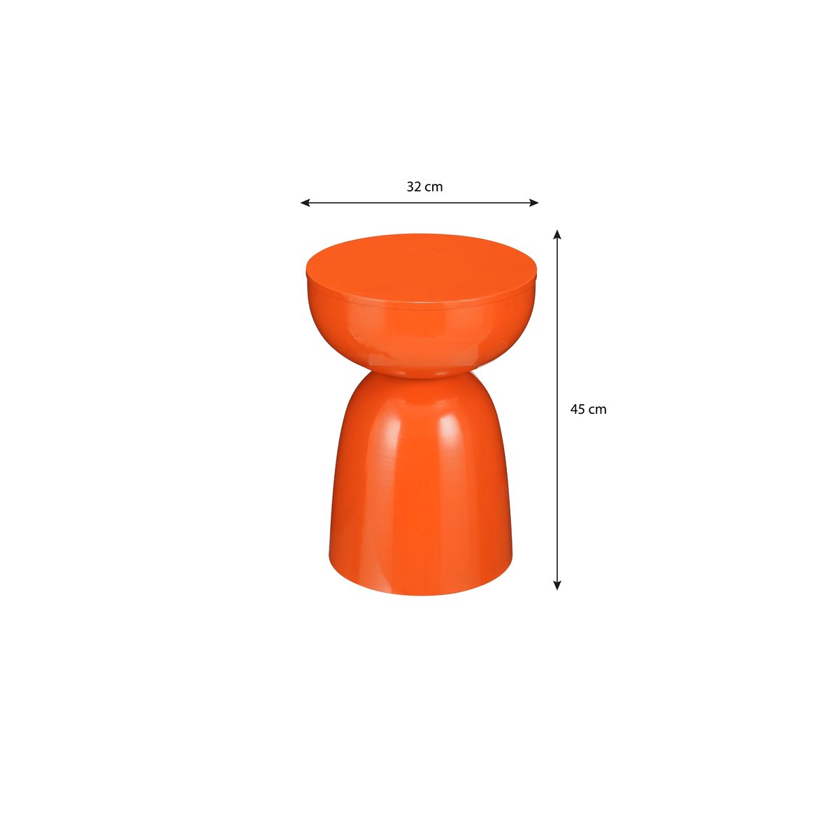 Table d'appoint ELLIOT orange, MICA DECORATIONS