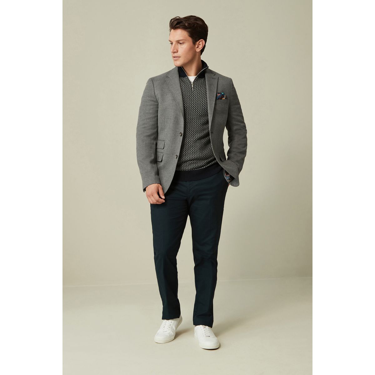 Blazer habillé texturé gris, NEXT