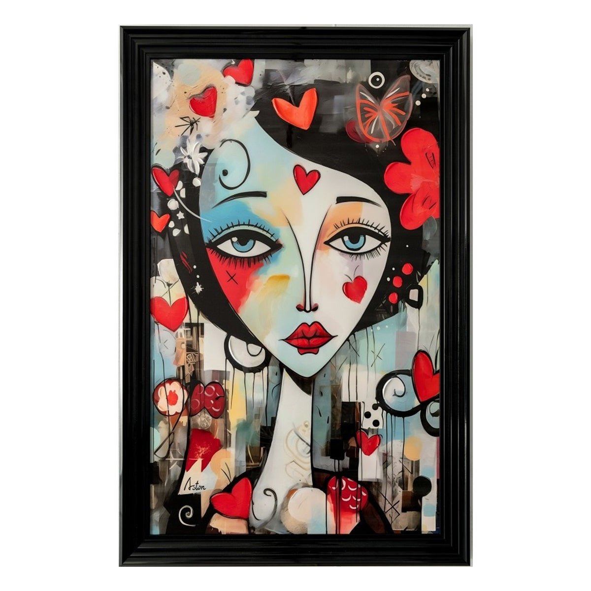 Tableau cadre en bois LOVE ATTITUDE 0, NOVATREND