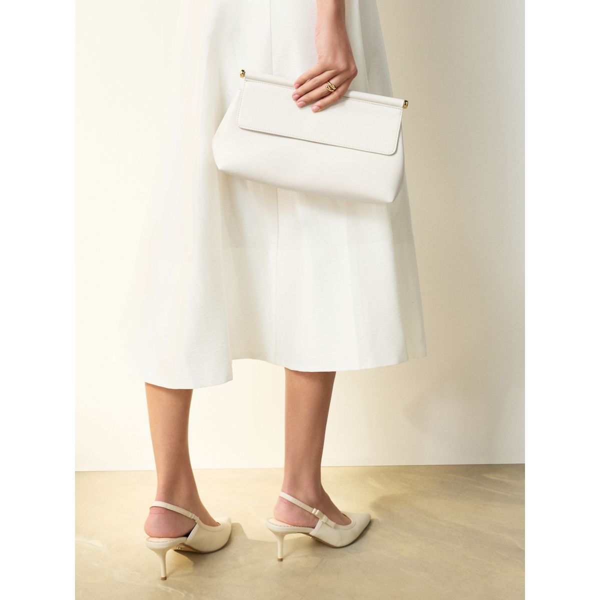 Pochette à rabat blanc, NEXT