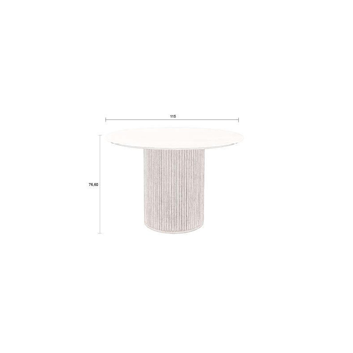 Table à manger ronde en bois, L.115 , ARDA bois, DUTCHBONE