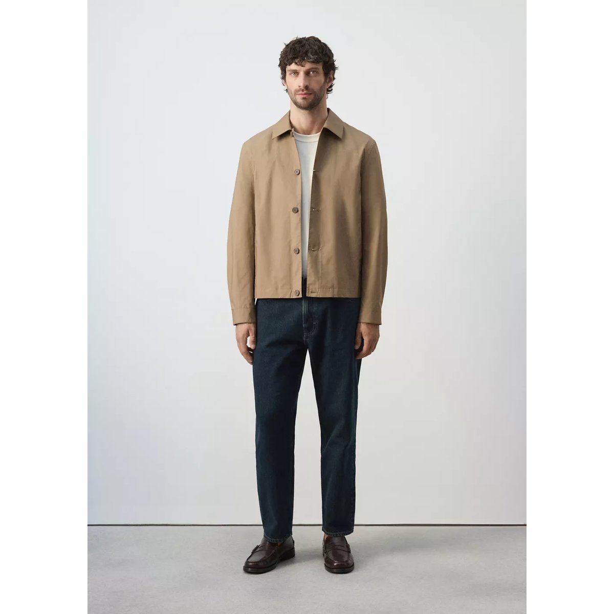 Veste légère coton orange brûlé, MANGO MAN