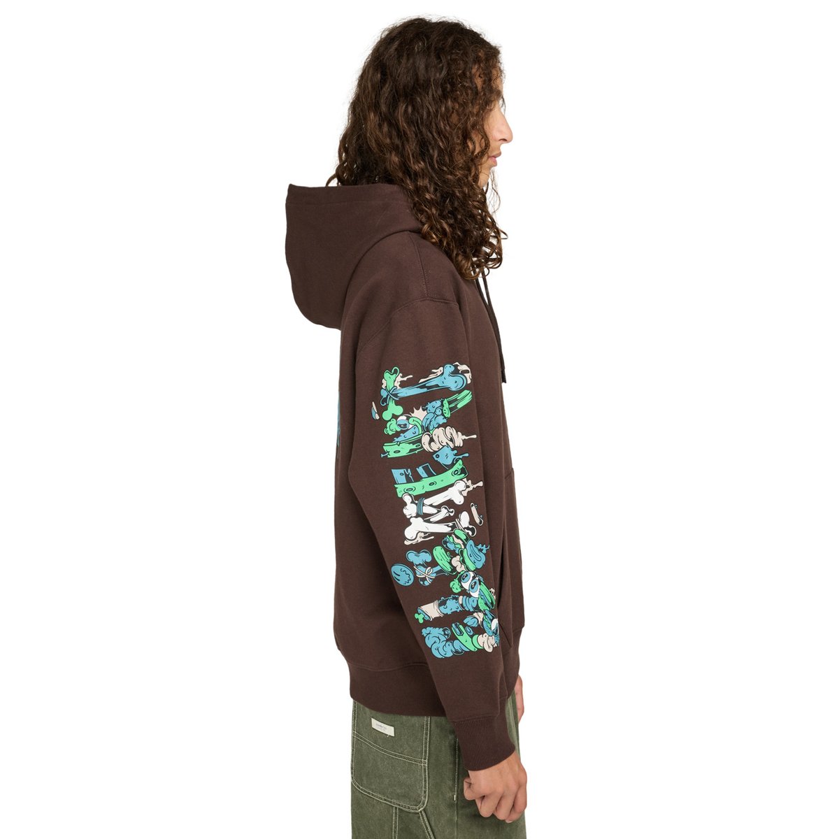 Sweat à capuche ROLLING DEAD PO marron java, ELEMENT