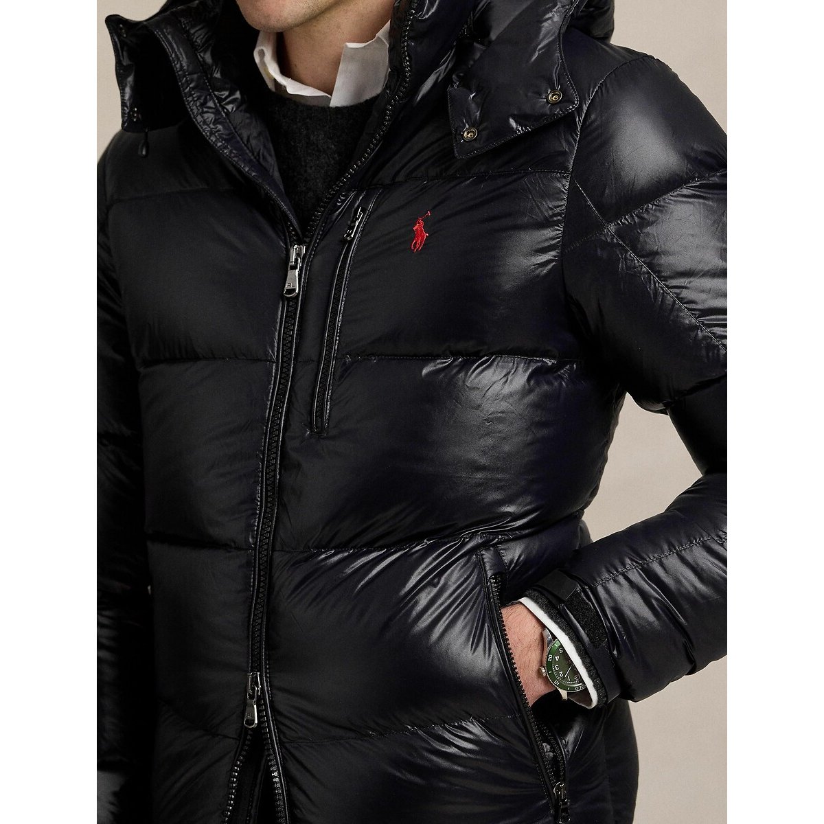 Doudoune brillante Gorham noir, POLO RALPH LAUREN