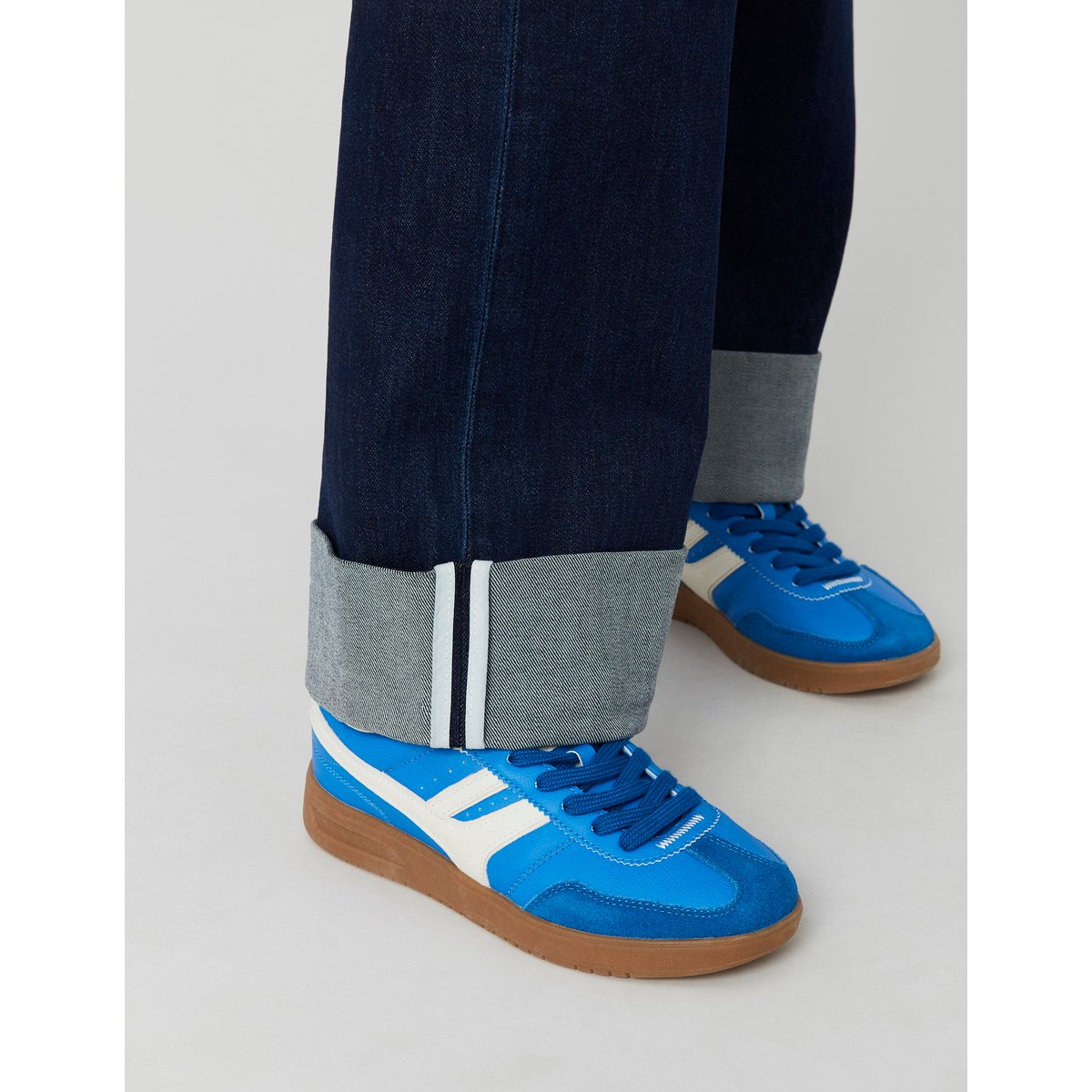 Jean straight revers bleu moyen, BZB