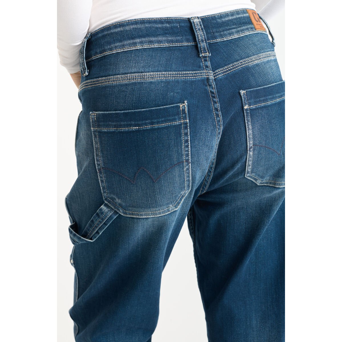 Jeans loose, large 400/60 girlfriend , 7/8ème blue, LE TEMPS DES CERISES