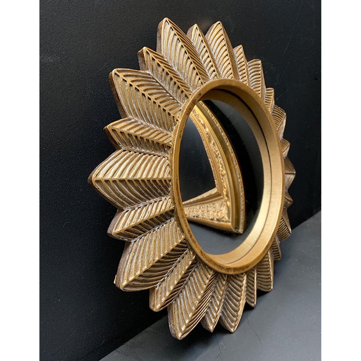 Miroir soleil convexe 23cm or, EMDE