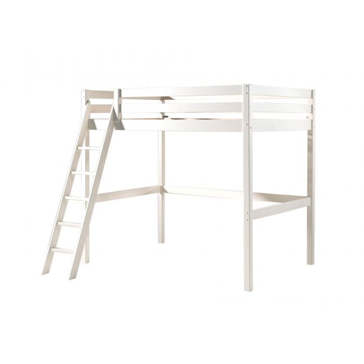 Lit Mezzanine Pino avec Fauteuil Intégré pour Enfants blanc, VIPACK