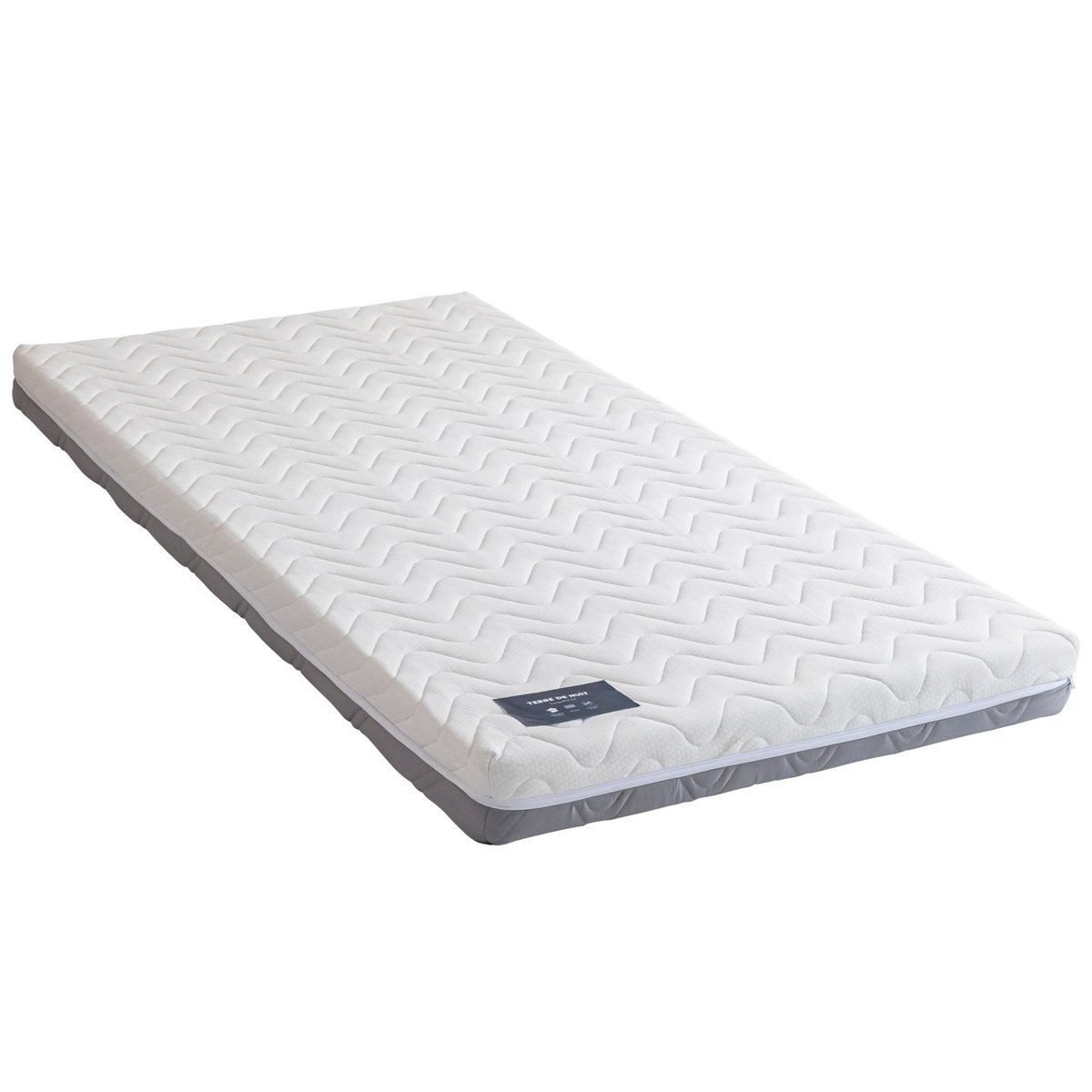 Matelas mousse 12 cm Tranquillité 2.0 couleur unique, TERRE DE NUIT