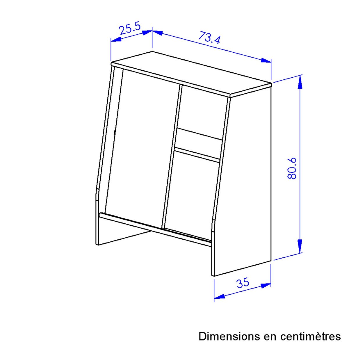 Petit meuble ludique avec tableau TIM beige, GALIPETTE