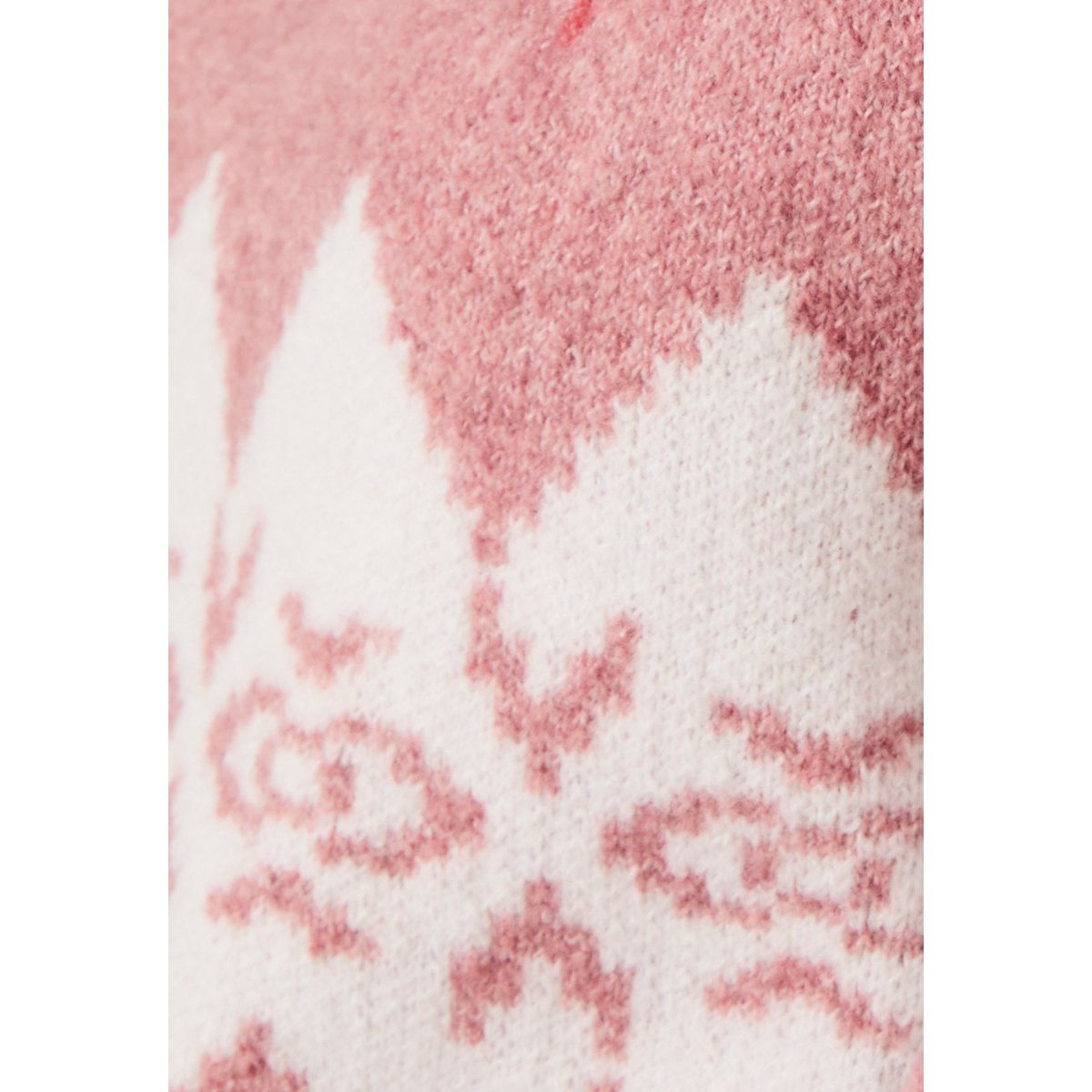 Pull jacquard col roulé Thermolactyl rose jacquard, DAMART