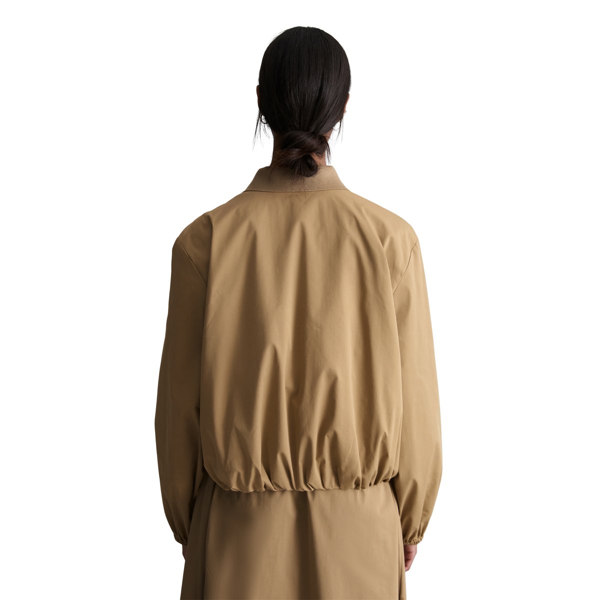 Veste à bulles regular en coton organique mélangé stretch beige, MARC O’POLO DENIM