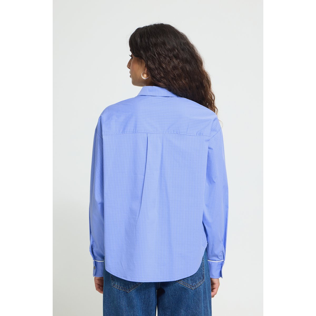 Blouse à manches longues bleu blue bonnet, ICHI