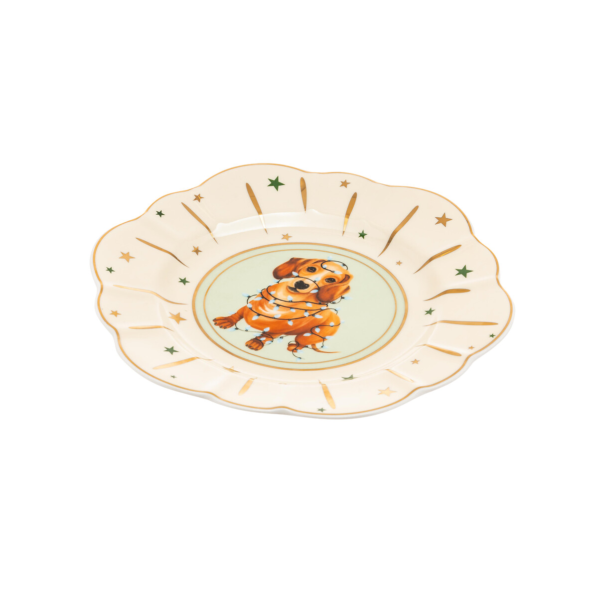 23cm Xmas Sausage Doggie Sandwich Plate multi-coloured, YVONNE ELLEN