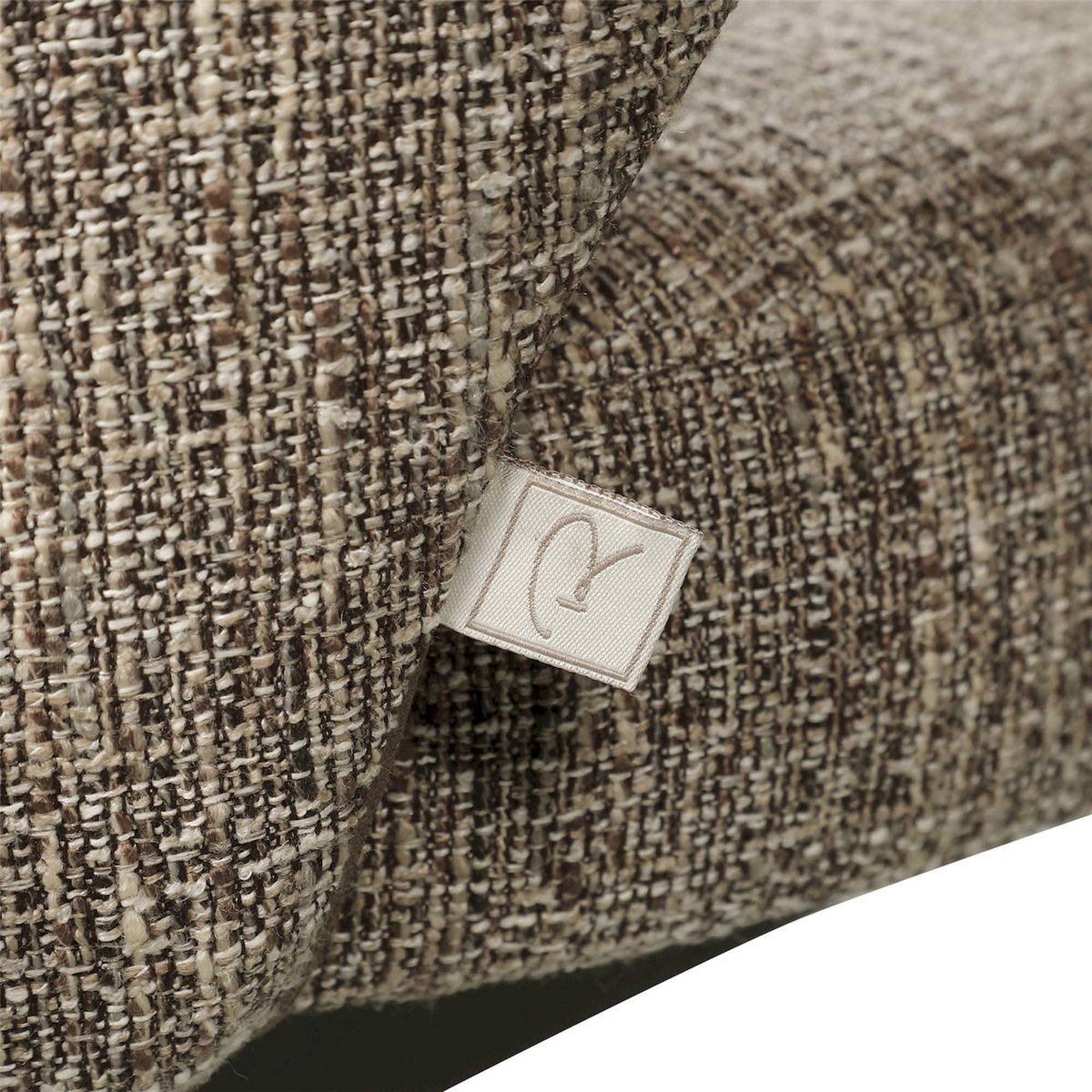 Banquette de repas en tweed tweed marron et bronze, RECOLLECTION