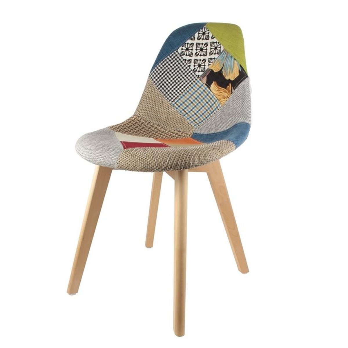 Chaise Scandinave Patchwork multicolore, DECORATIE
