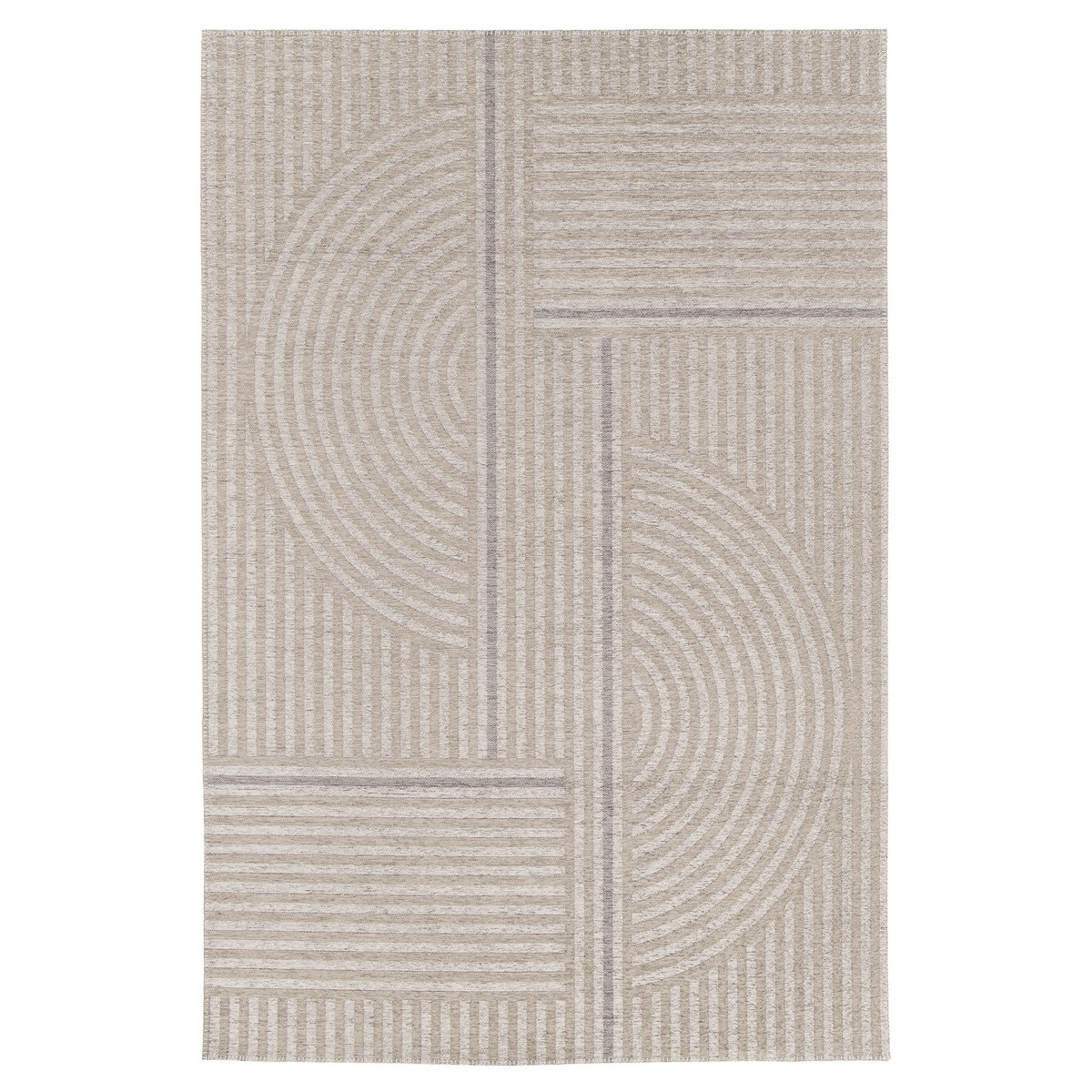 Tapis intérieur extérieur en fibres recyclées BASILE beige sable, AFK LIVING