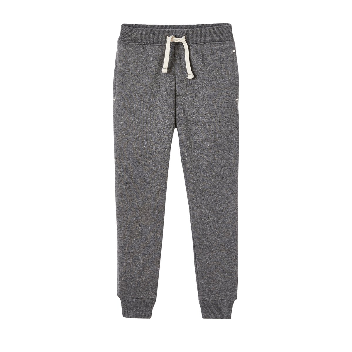 Pantalon de sport en molleton gris anthracite chine, VERTBAUDET