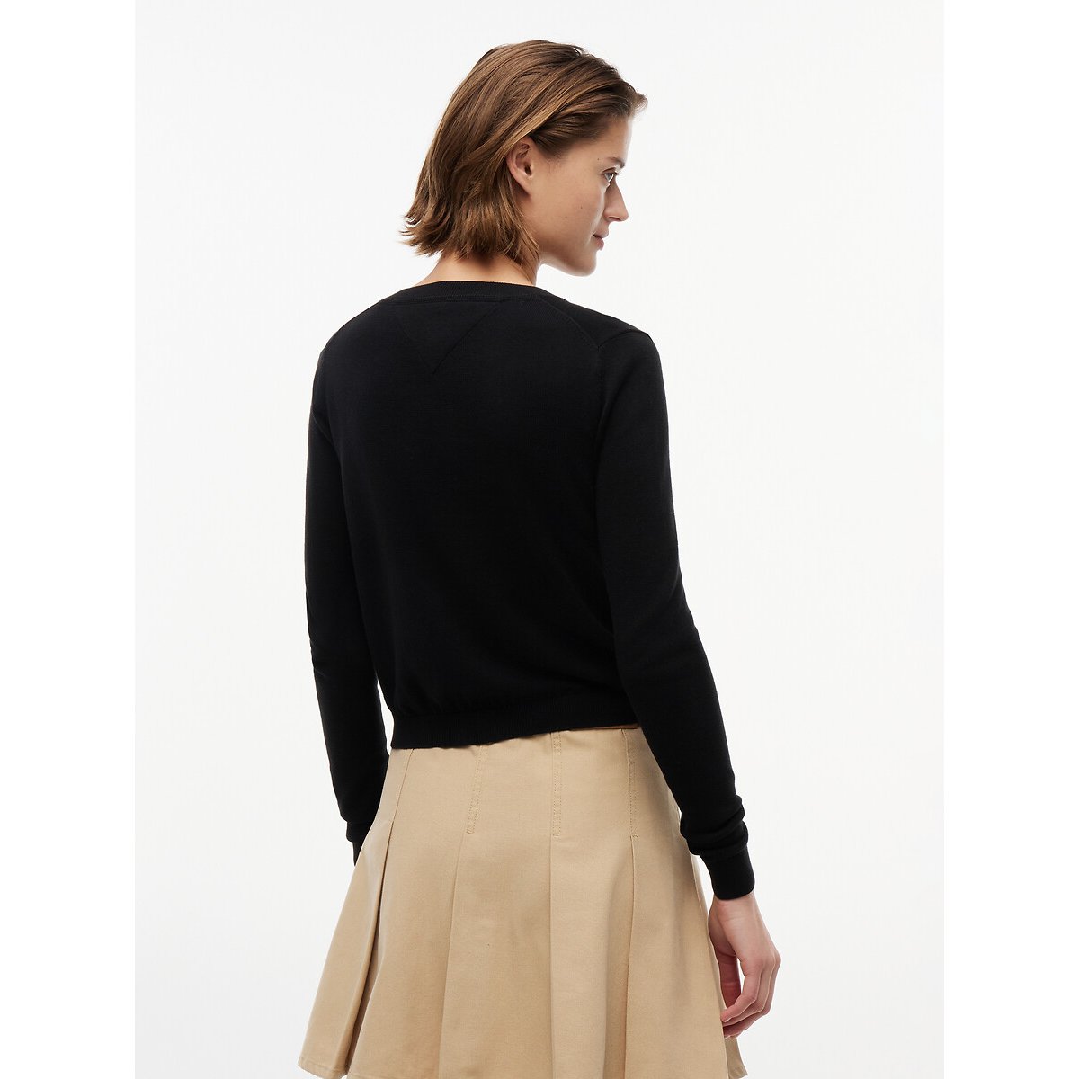 Cardigan col rond noir, TOMMY JEANS