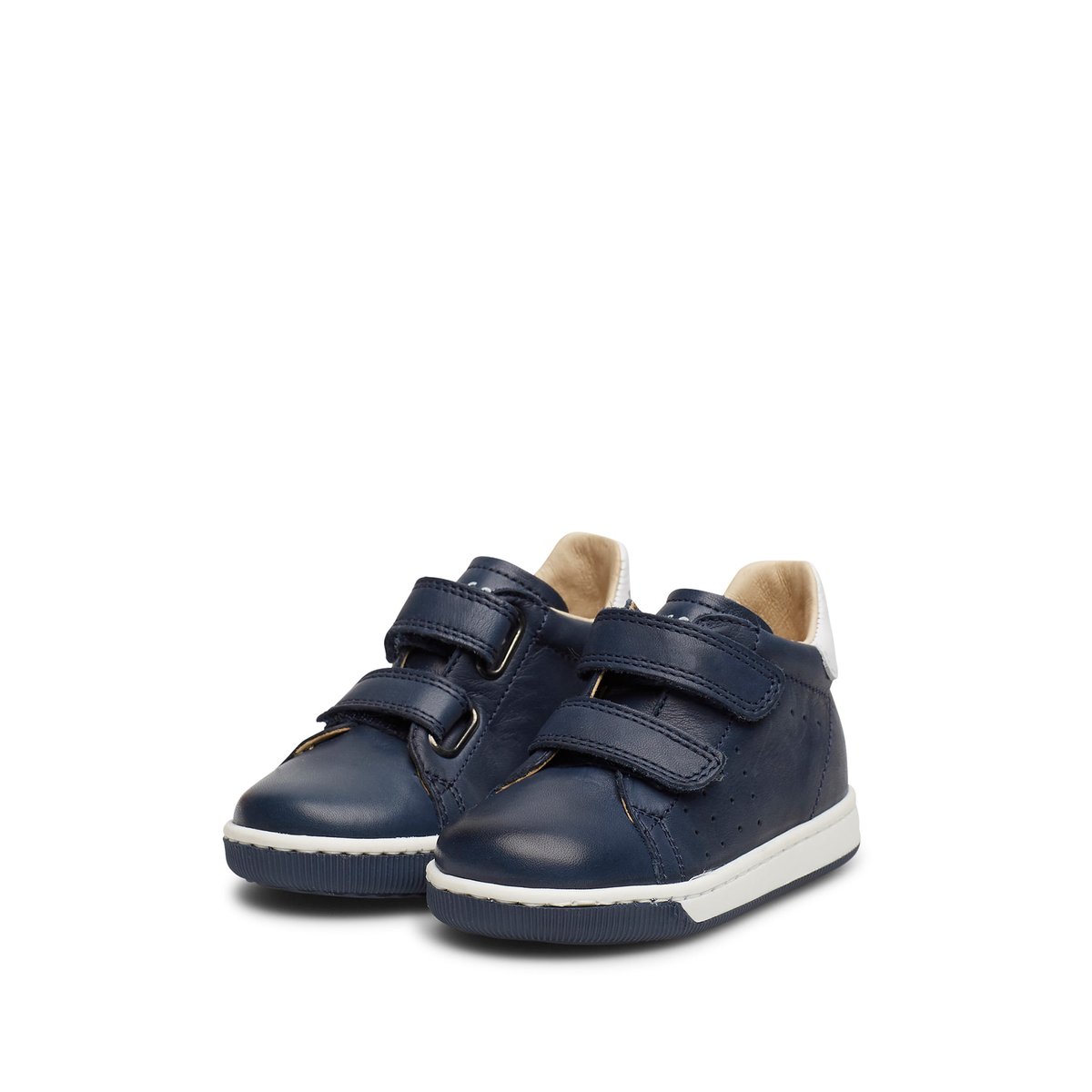 Baskets en nappa avec velcro ADAM VL marine, FALCOTTO
