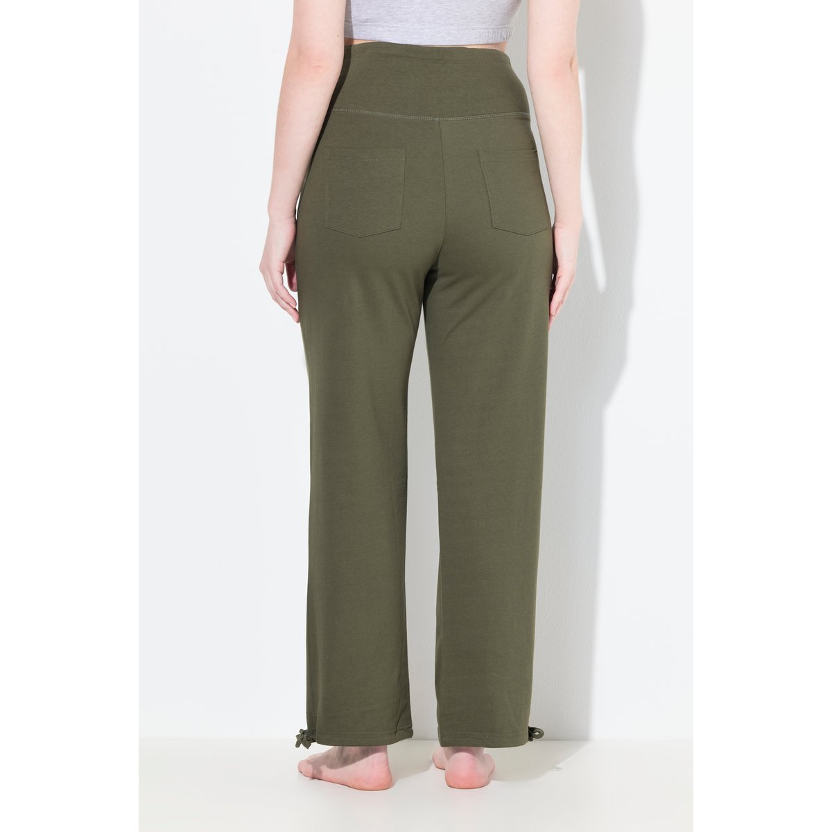 Pantalon de grossesse en molleton gris olive, ULLA POPKEN