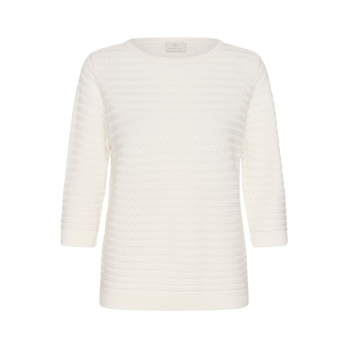 Pullover tricoté blanc chalk cc., KAFFE
